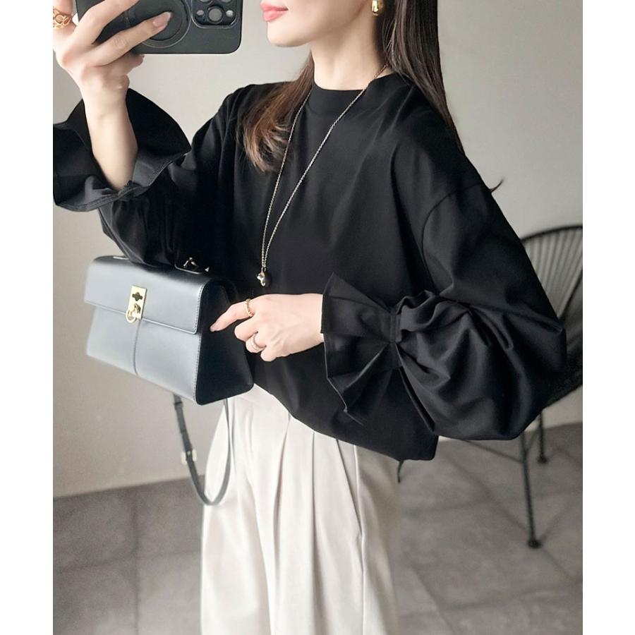 【 クラシカルエルフ classical elf 】 トップス Tシャツ レディース カットソー ロンT 長袖 ハイネック キャンディスリーブ 微光沢 上品 | classicalelf | 08