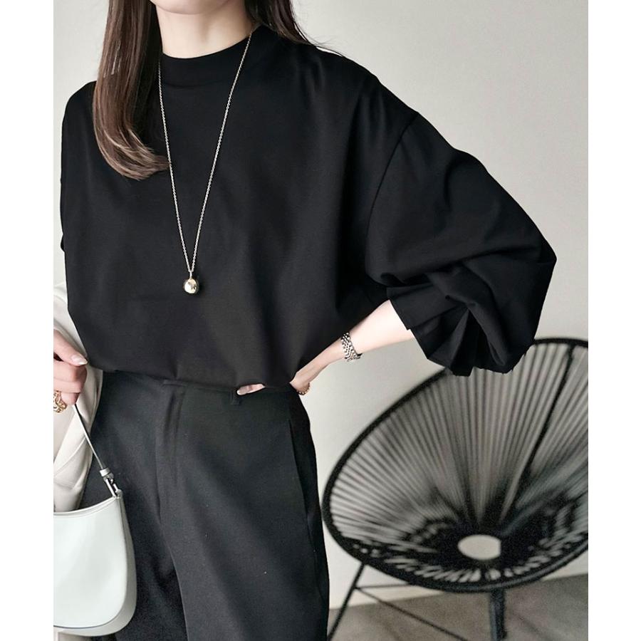 【 クラシカルエルフ classical elf 】 トップス Tシャツ レディース カットソー ロンT 長袖 ハイネック キャンディスリーブ 微光沢 上品 | classicalelf | 09