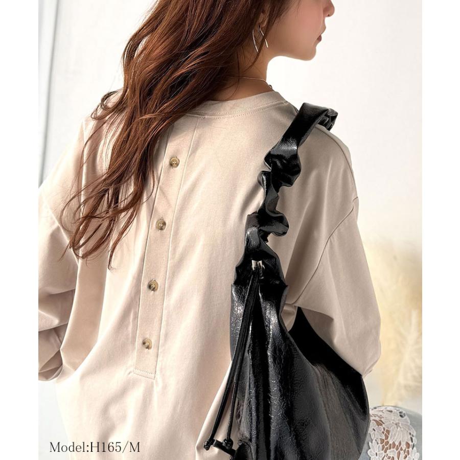 【 クラシカルエルフ classical elf 】 トップス Tシャツ レディース カットソー ロンT 長袖 胸刺繍 レイヤード バックヘンリー ゆったり | classicalelf | 13