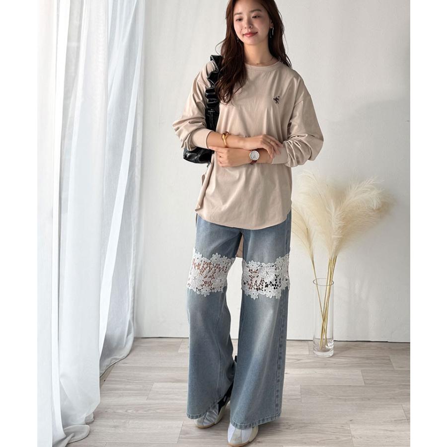 【 クラシカルエルフ classical elf 】 トップス Tシャツ レディース カットソー ロンT 長袖 胸刺繍 レイヤード バックヘンリー ゆったり | classicalelf | 14