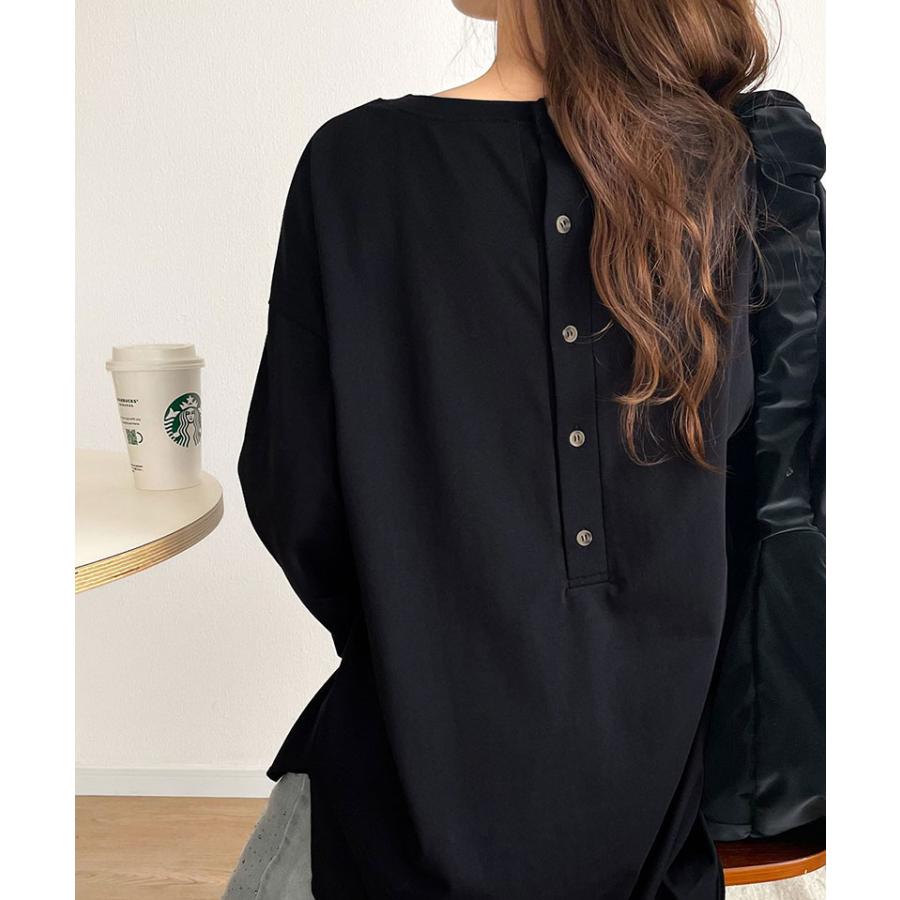 【 クラシカルエルフ classical elf 】 トップス Tシャツ レディース カットソー ロンT 長袖 胸刺繍 レイヤード バックヘンリー ゆったり | classicalelf | 07