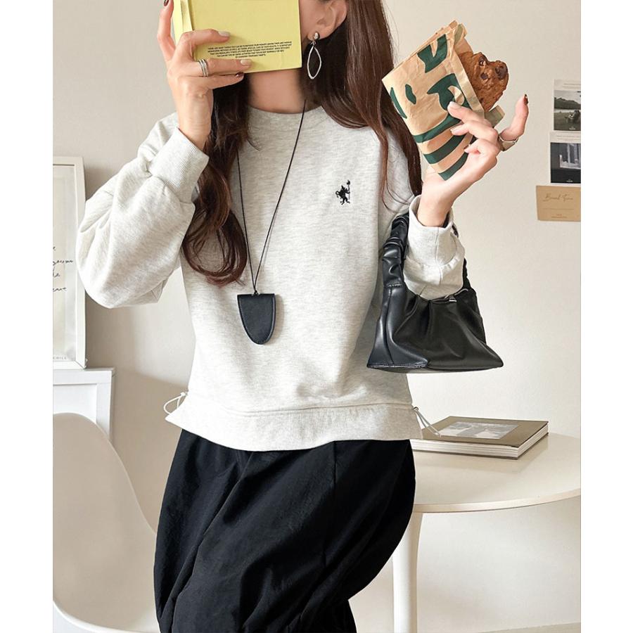 【 クラシカルエルフ classical elf 】ワンピース 秋冬 きれいめ レディース 胸 刺繍 ドロスト 裏起毛 スウェット ギャザースカート ドッキング | classicalelf | 13