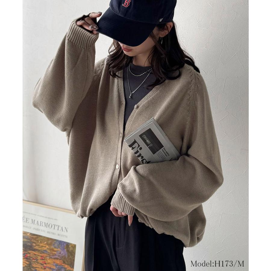 【 クラシカルエルフ classical elf 】 トップス カーディガン レディース Vネック ニット 裾ドロスト 長袖 お洒落 羽織る ゆるっと オーバーサイズ | classicalelf | 11