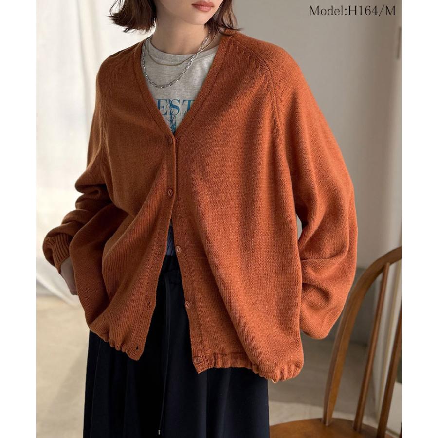 【 クラシカルエルフ classical elf 】 トップス カーディガン レディース Vネック ニット 裾ドロスト 長袖 お洒落 羽織る ゆるっと オーバーサイズ | classicalelf | 13