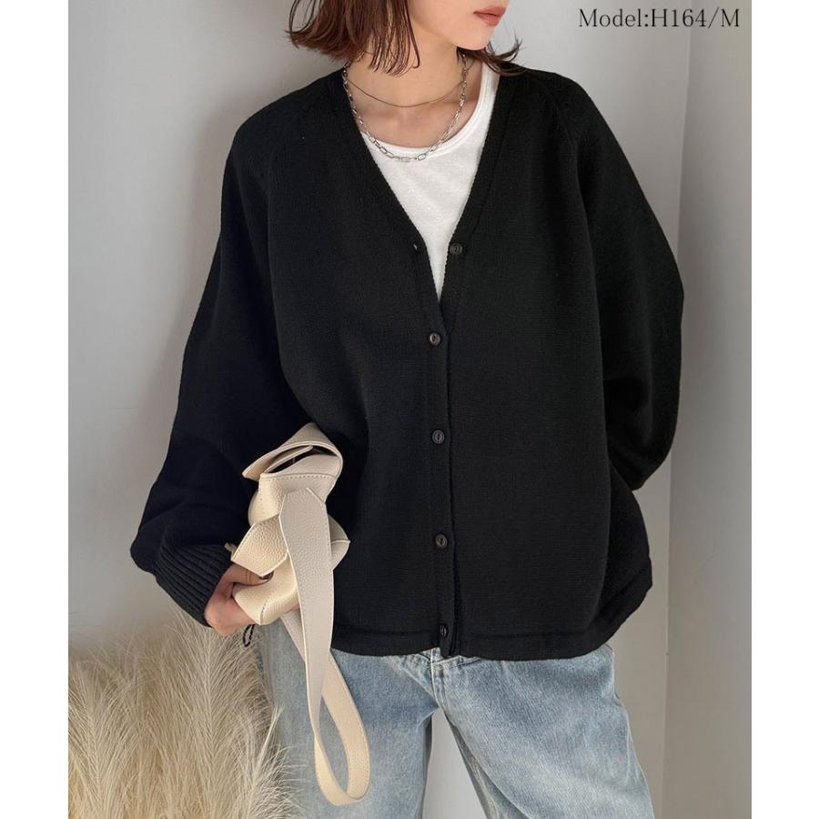 【 クラシカルエルフ classical elf 】 トップス カーディガン レディース Vネック ニット 裾ドロスト 長袖 お洒落 羽織る ゆるっと オーバーサイズ | classicalelf | 05