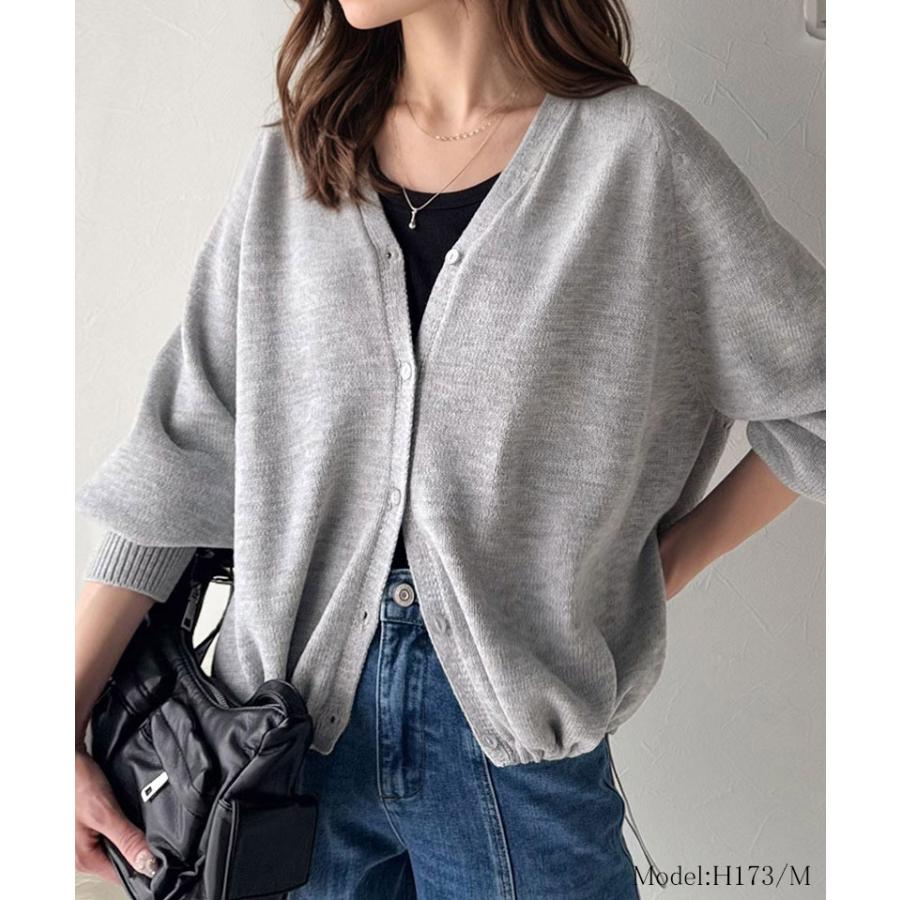 【 クラシカルエルフ classical elf 】 トップス カーディガン レディース Vネック ニット 裾ドロスト 長袖 お洒落 羽織る ゆるっと オーバーサイズ | classicalelf | 07