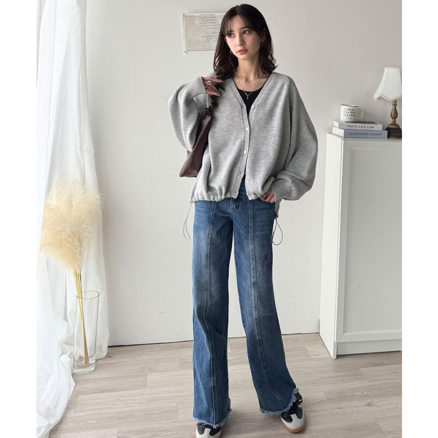 【 クラシカルエルフ classical elf 】 トップス カーディガン レディース Vネック ニット 裾ドロスト 長袖 お洒落 羽織る ゆるっと オーバーサイズ | classicalelf | 08