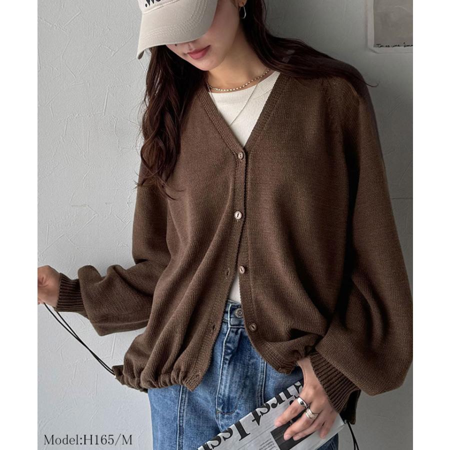 【 クラシカルエルフ classical elf 】 トップス カーディガン レディース Vネック ニット 裾ドロスト 長袖 お洒落 羽織る ゆるっと オーバーサイズ | classicalelf | 09