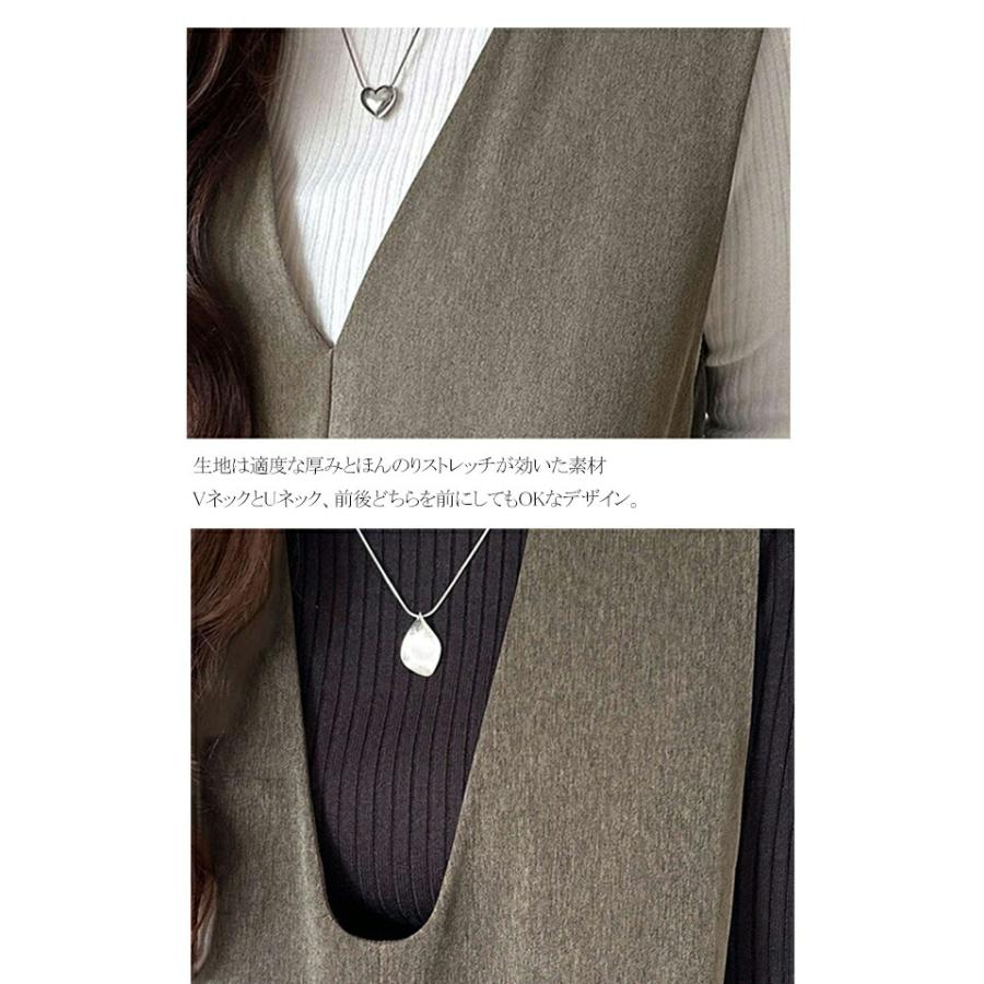 【 クラシカルエルフ classical elf 】ワンピース 秋冬 きれいめ レディース 着こなし 自由自在 深U ネック Vネック 前後 2way ワンピ | classicalelf | 16