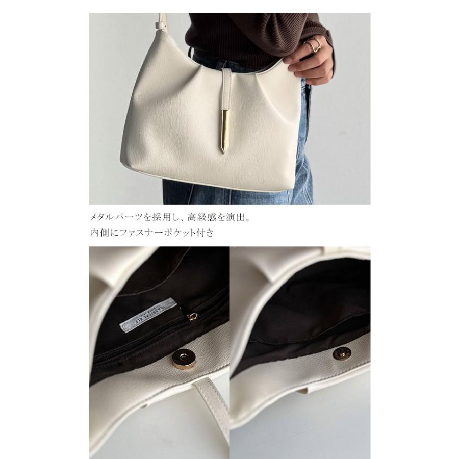 【 クラシカルエルフ classical elf 】 ショルダーバッグ レディース 斜めがけ 軽量 バッグ ソフトシュリンク シンプル キレイめ 上品見え ギャザー入り | classicalelf | 16
