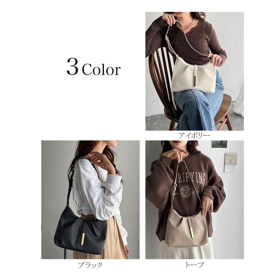 【 クラシカルエルフ classical elf 】 ショルダーバッグ レディース 斜めがけ 軽量 バッグ ソフトシュリンク シンプル キレイめ 上品見え ギャザー入り | classicalelf | 01