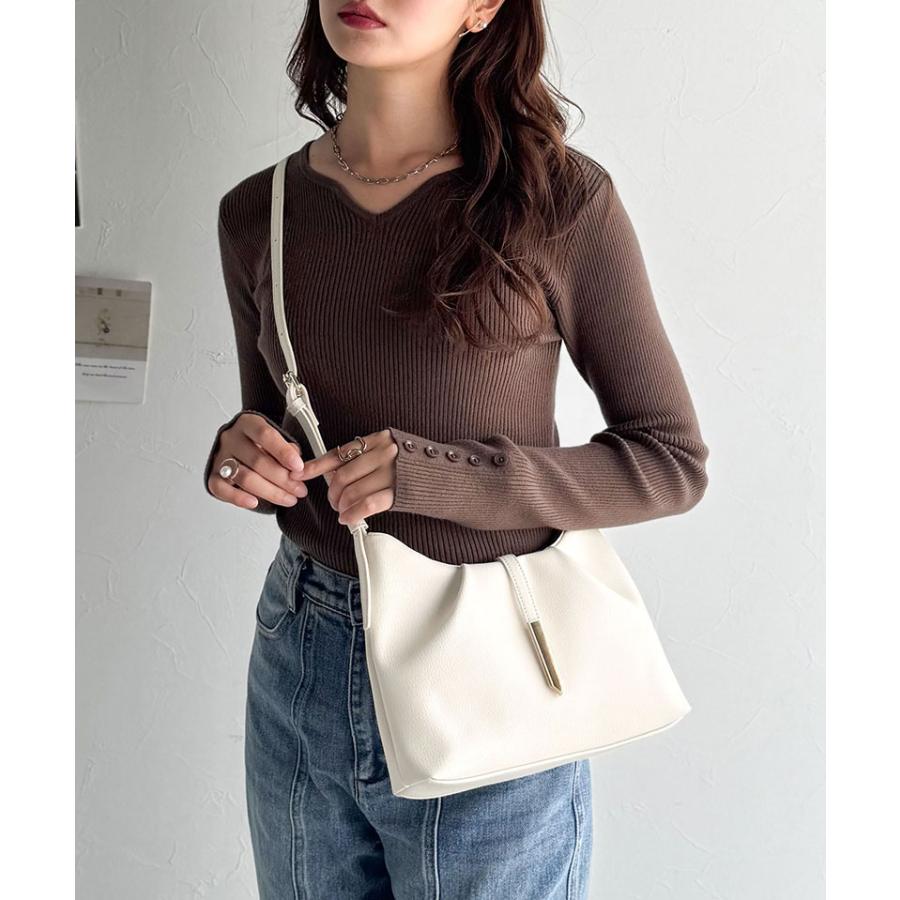 【 クラシカルエルフ classical elf 】 ショルダーバッグ レディース 斜めがけ 軽量 バッグ ソフトシュリンク シンプル キレイめ 上品見え ギャザー入り | classicalelf | 03