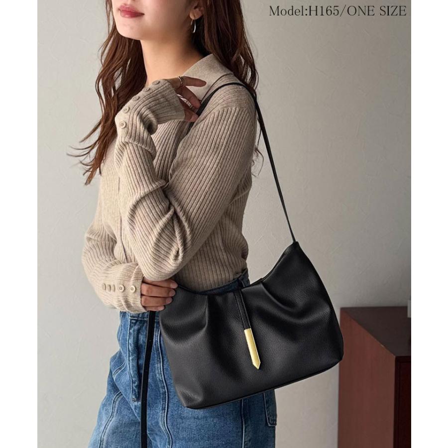 【 クラシカルエルフ classical elf 】 ショルダーバッグ レディース 斜めがけ 軽量 バッグ ソフトシュリンク シンプル キレイめ 上品見え ギャザー入り | classicalelf | 06