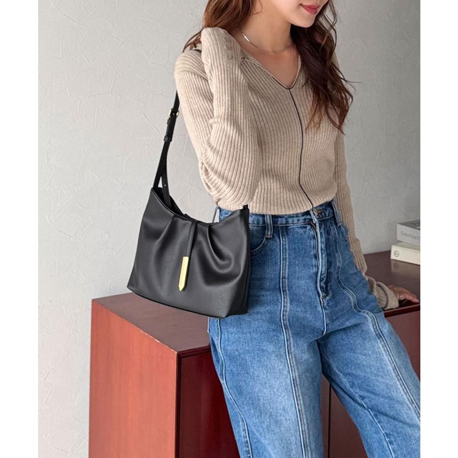【 クラシカルエルフ classical elf 】 ショルダーバッグ レディース 斜めがけ 軽量 バッグ ソフトシュリンク シンプル キレイめ 上品見え ギャザー入り | classicalelf | 07