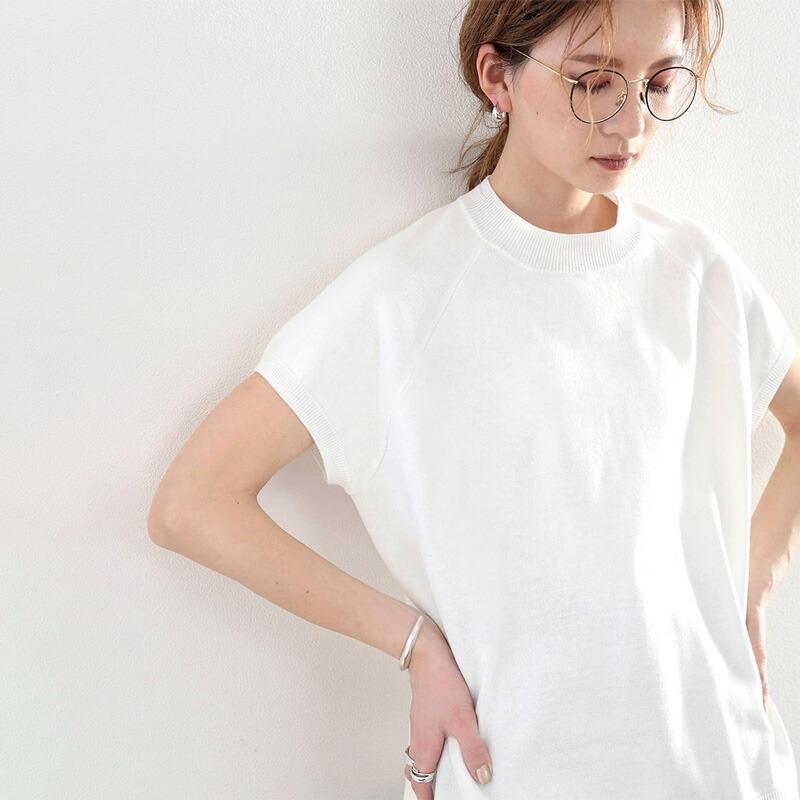 送料無料 レディース 大きいサイズ トップス アクリルコットンニット フレンチラグラン モックネック フレンチスリーブ ゆったり 半袖 綺麗め カジュアル コッ Ce1030002 Classical Elf Xxs 5lまで取扱 通販 Yahoo ショッピング