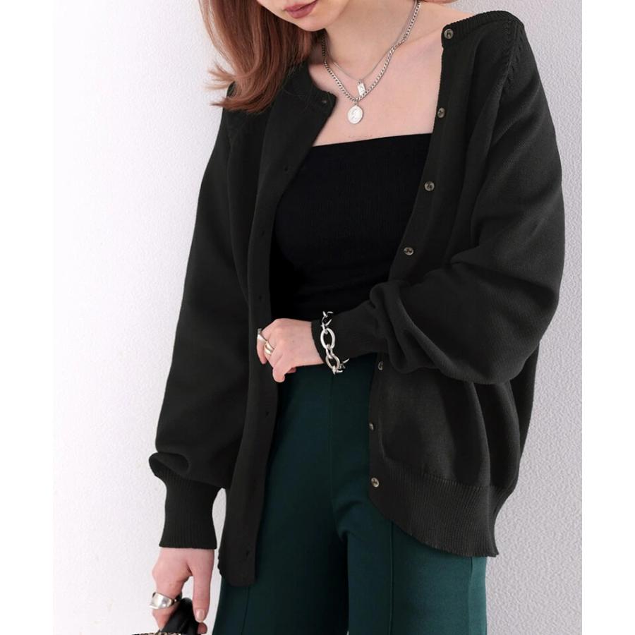 トップス カーディガン プルオーバー レディース 大きいサイズ オーバーサイズ ゆったり 軽量 バックボタン 前後2way 高見え ショート丈 男女兼用 ユ | classicalelf | 14