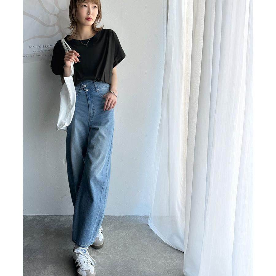 【 クラシカルエルフ classical elf 】 tシャツ レディース 半袖 トップス カットソー 接触冷感 涼しい 快適 シンプル 洗練 カジュアル きれいめ | classicalelf | 06