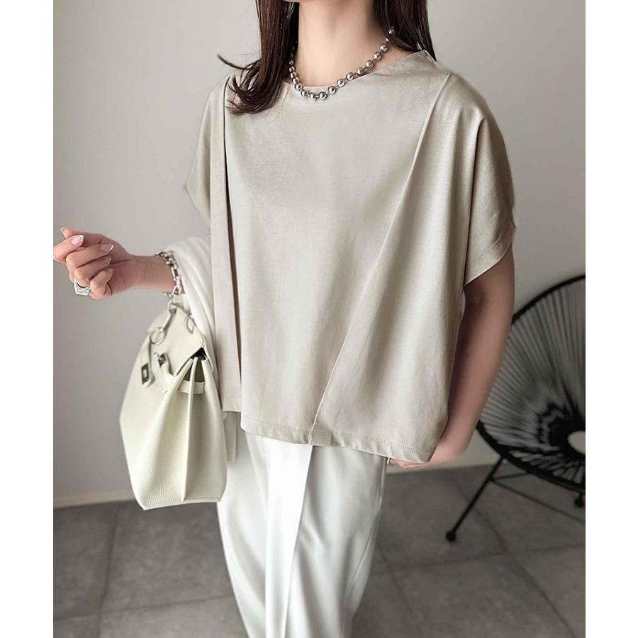 【 クラシカルエルフ classical elf 】 tシャツ レディース 半袖 トップス カットソー 接触冷感 涼しい 快適 シンプル 洗練 カジュアル きれいめ | classicalelf | 08