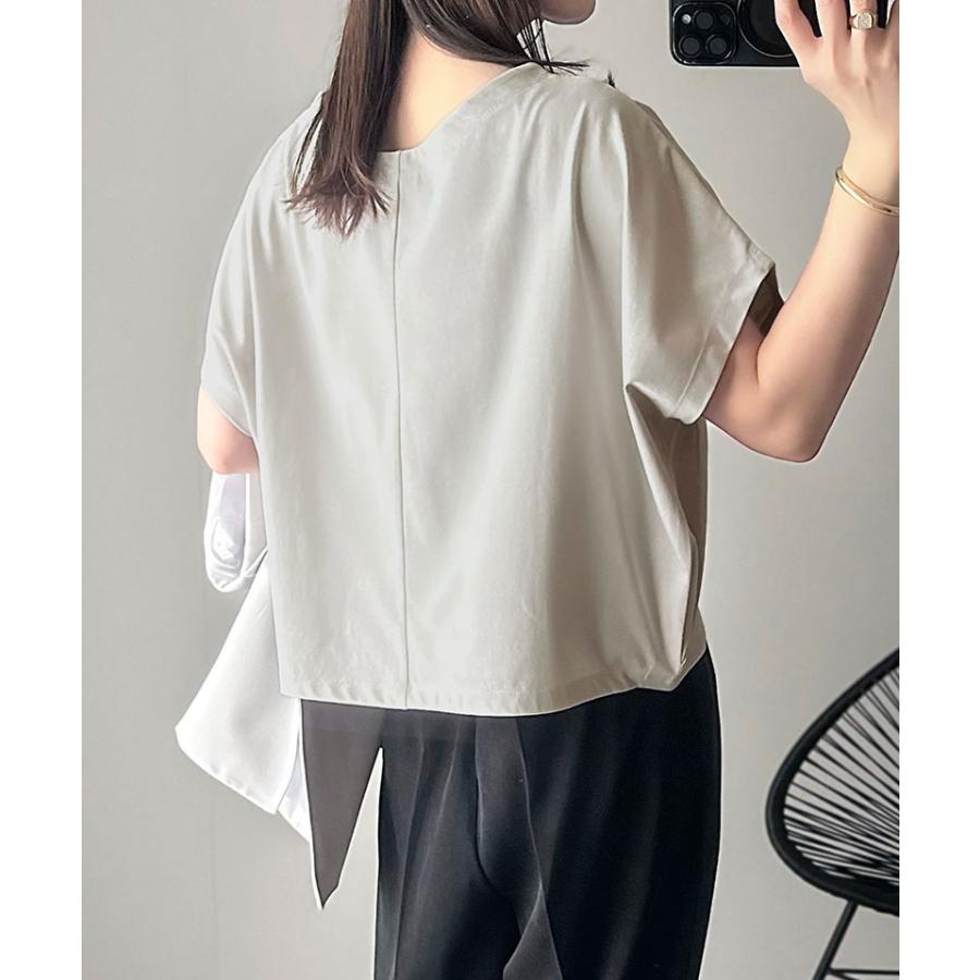 【 クラシカルエルフ classical elf 】 tシャツ レディース 半袖 トップス カットソー 接触冷感 涼しい 快適 シンプル 洗練 カジュアル きれいめ | classicalelf | 09