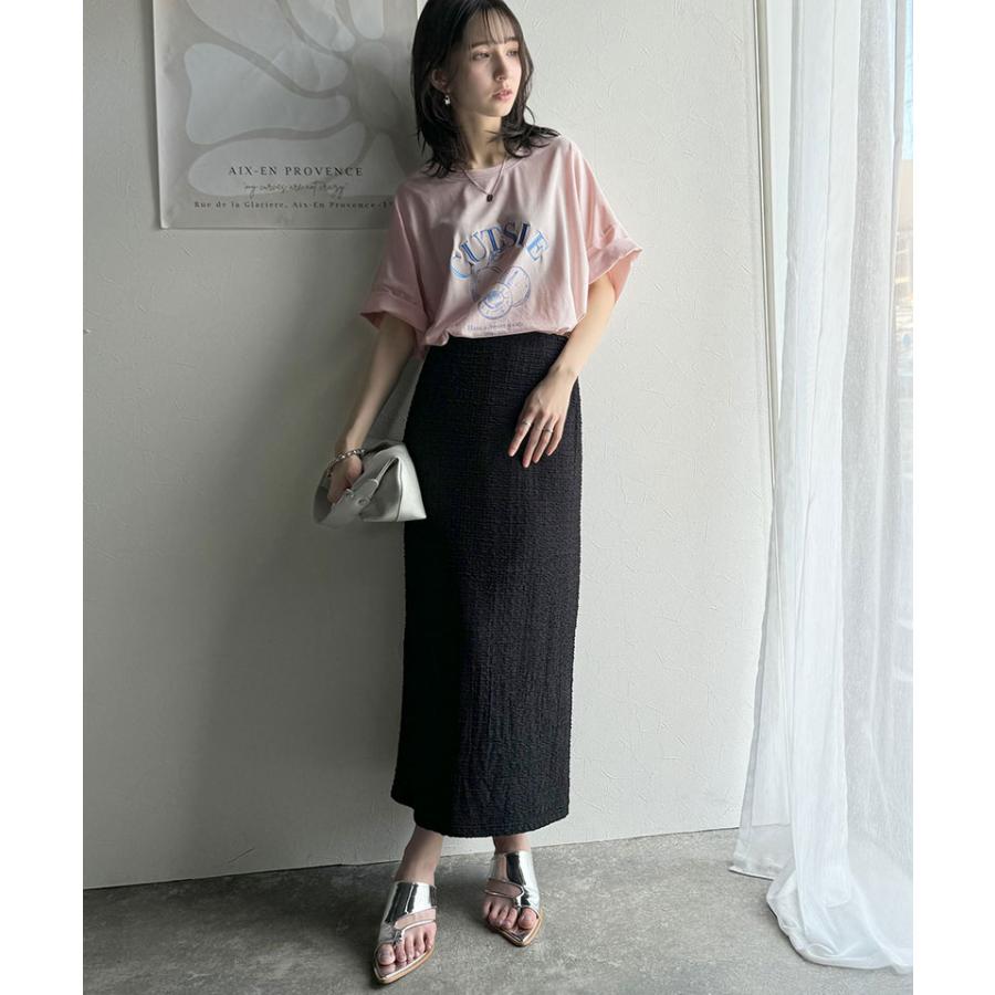 【 クラシカルエルフ classical elf 】 tシャツ レディース 半袖 トップス カットソー フルーツグラフィック 裾ドロスト 前後2way タイト ゆったり | classicalelf | 15