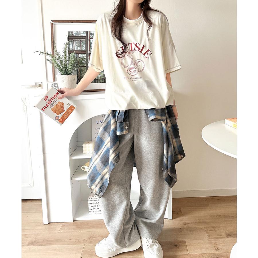 【 クラシカルエルフ classical elf 】 tシャツ レディース 半袖 トップス カットソー フルーツグラフィック 裾ドロスト 前後2way タイト ゆったり | classicalelf | 04