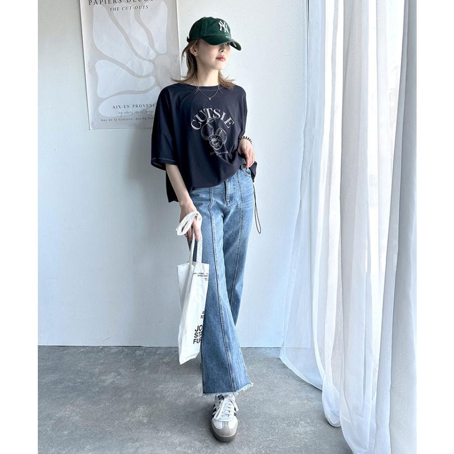 【 クラシカルエルフ classical elf 】 tシャツ レディース 半袖 トップス カットソー フルーツグラフィック 裾ドロスト 前後2way タイト ゆったり | classicalelf | 08