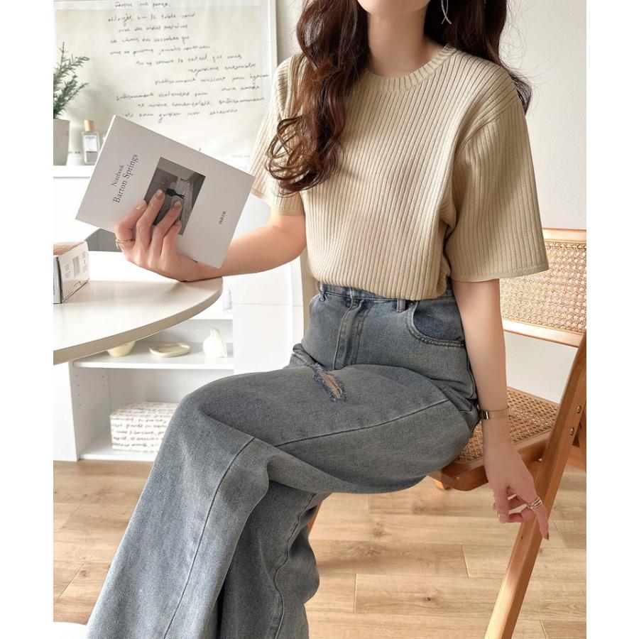 【 クラシカルエルフ classical elf 】 tシャツ レディース 半袖 カットソー クルーネック 半袖 5分袖 通気性 サマーニット | classicalelf | 10