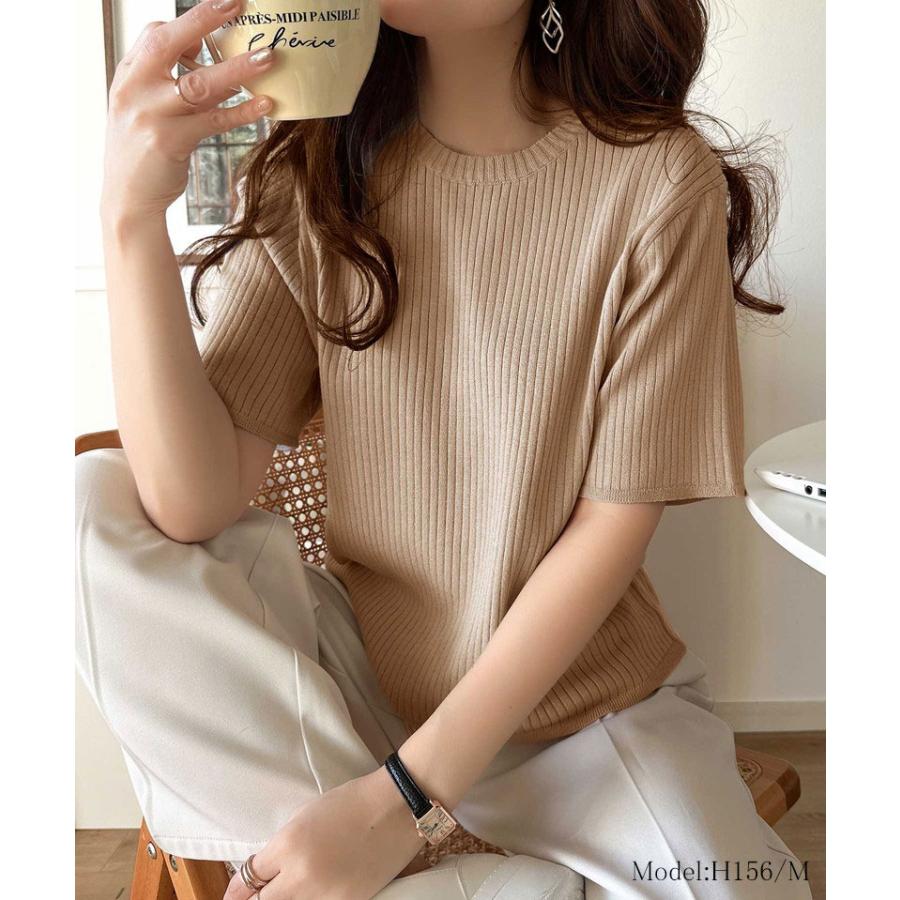 【 クラシカルエルフ classical elf 】 tシャツ レディース 半袖 カットソー クルーネック 半袖 5分袖 通気性 サマーニット | classicalelf | 11