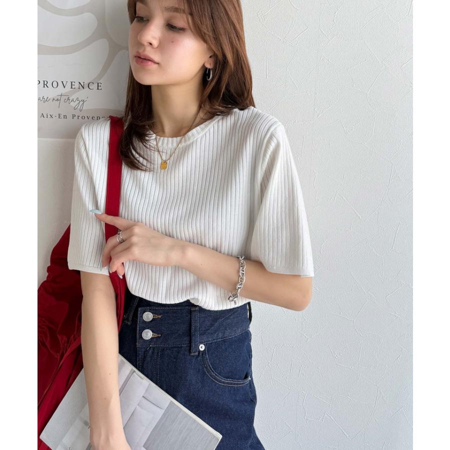 【 クラシカルエルフ classical elf 】 tシャツ レディース 半袖 カットソー クルーネック 半袖 5分袖 通気性 サマーニット | classicalelf | 05