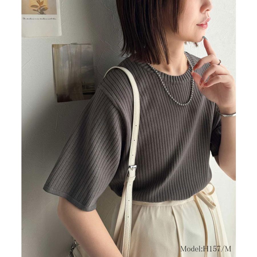 【 クラシカルエルフ classical elf 】 tシャツ レディース 半袖 カットソー クルーネック 半袖 5分袖 通気性 サマーニット | classicalelf | 07