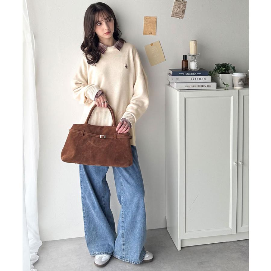 【 クラシカルエルフ classical elf 】ニット レディース 長袖 トップス さらり 抜け感 胸 刺繍 サムホール 付き シンプルニット スキッパー 長袖 | classicalelf | 09