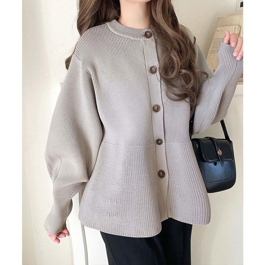 【 クラシカルエルフ classical elf 】カーディガン レディース 秋冬 トップス 2way 仕様 ペプラム ニットカーデ 大きめ ボタン レイヤードコーデ | classicalelf | 12