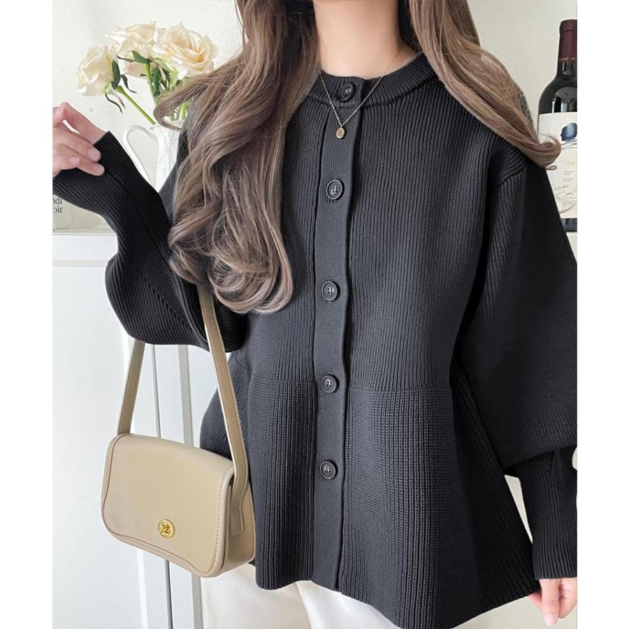 【 クラシカルエルフ classical elf 】カーディガン レディース 秋冬 トップス 2way 仕様 ペプラム ニットカーデ 大きめ ボタン レイヤードコーデ | classicalelf | 14