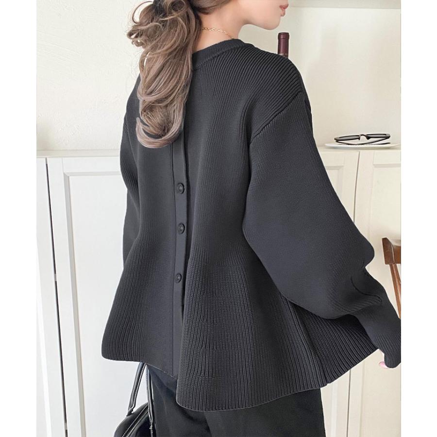 【 クラシカルエルフ classical elf 】カーディガン レディース 秋冬 トップス 2way 仕様 ペプラム ニットカーデ 大きめ ボタン レイヤードコーデ | classicalelf | 15
