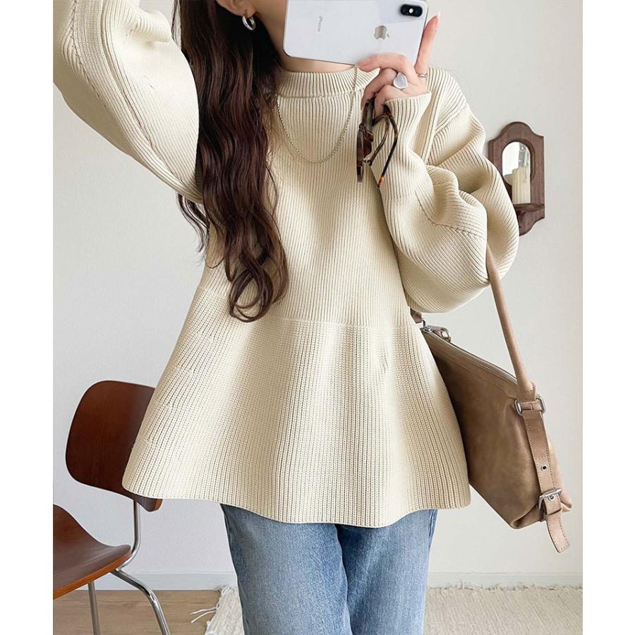 【 クラシカルエルフ classical elf 】カーディガン レディース 秋冬 トップス 2way 仕様 ペプラム ニットカーデ 大きめ ボタン レイヤードコーデ | classicalelf | 04