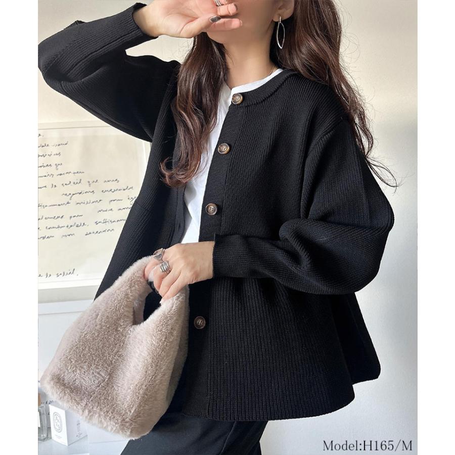 【 クラシカルエルフ classical elf 】カーディガン レディース 秋冬 トップス 2way 仕様 ペプラム ニットカーデ 大きめ ボタン レイヤードコーデ | classicalelf | 06