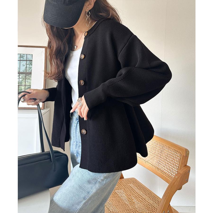 【 クラシカルエルフ classical elf 】カーディガン レディース 秋冬 トップス 2way 仕様 ペプラム ニットカーデ 大きめ ボタン レイヤードコーデ | classicalelf | 07