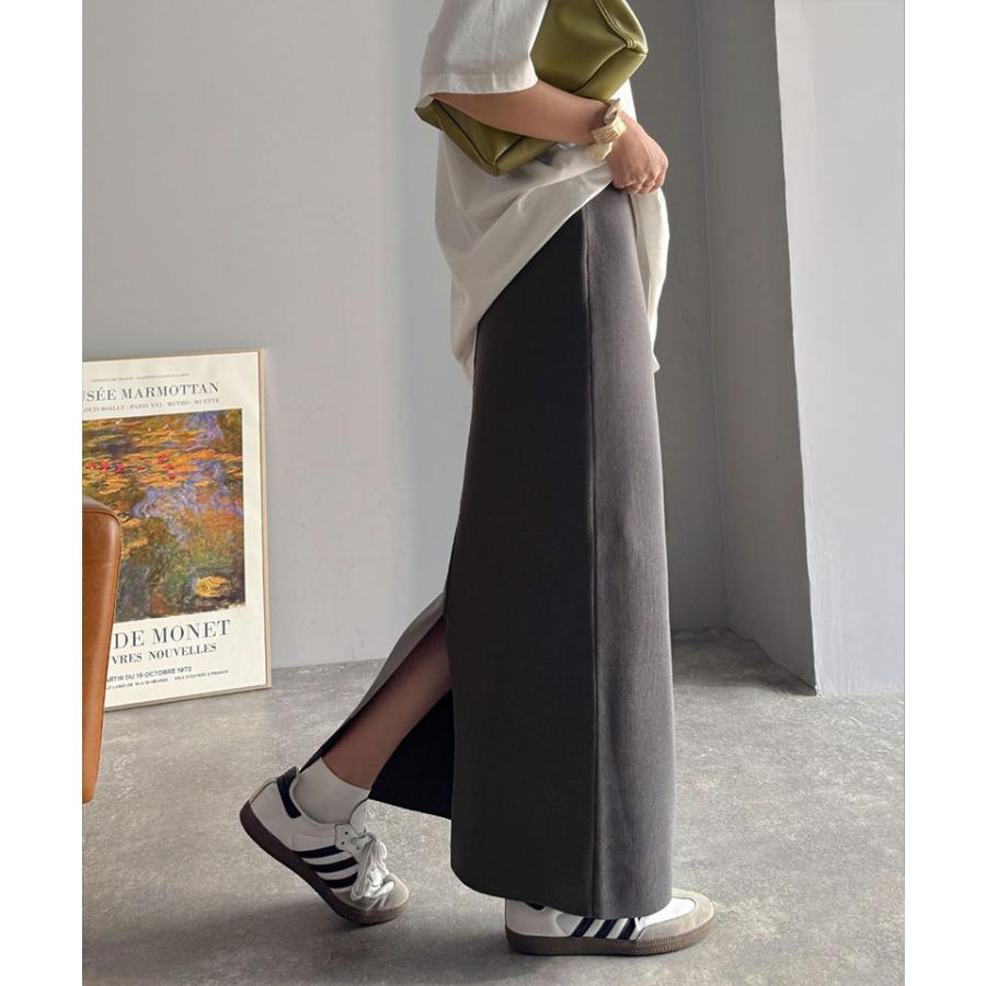 【 クラシカルエルフ classical elf 】 スカート ロング 秋冬 レディース ボトムス ピンタック スリット 位置 自由自在 マルチ WAY ニット ナロースカート | classicalelf | 11