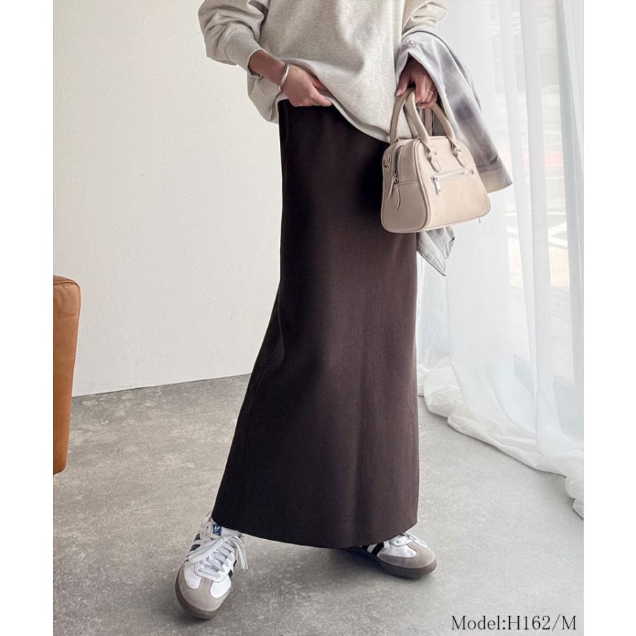 【 クラシカルエルフ classical elf 】 スカート ロング 秋冬 レディース ボトムス ピンタック スリット 位置 自由自在 マルチ WAY ニット ナロースカート | classicalelf | 12
