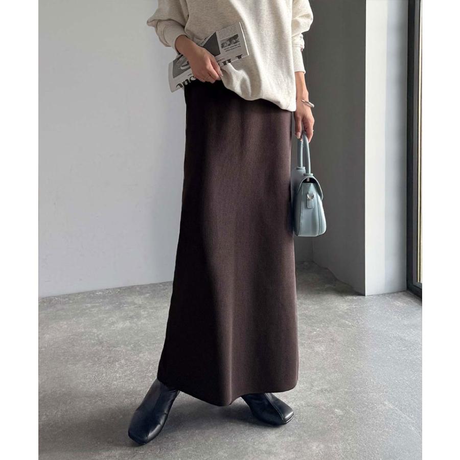【 クラシカルエルフ classical elf 】 スカート ロング 秋冬 レディース ボトムス ピンタック スリット 位置 自由自在 マルチ WAY ニット ナロースカート | classicalelf | 14