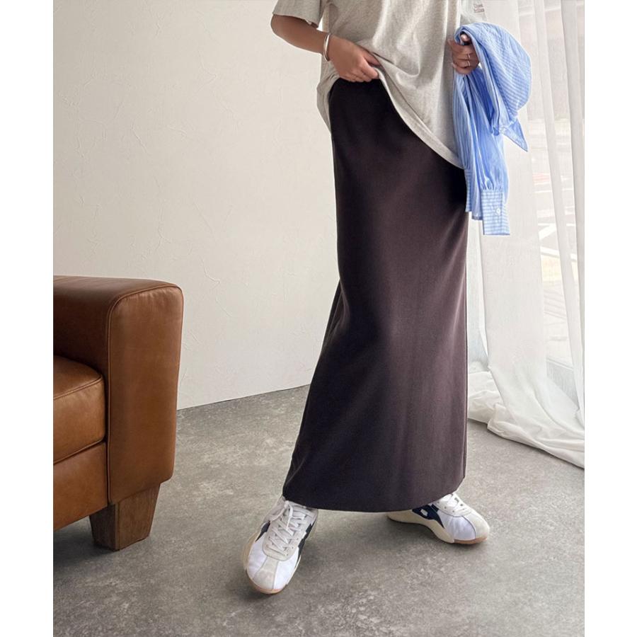 【 クラシカルエルフ classical elf 】 スカート ロング 秋冬 レディース ボトムス ピンタック スリット 位置 自由自在 マルチ WAY ニット ナロースカート | classicalelf | 15