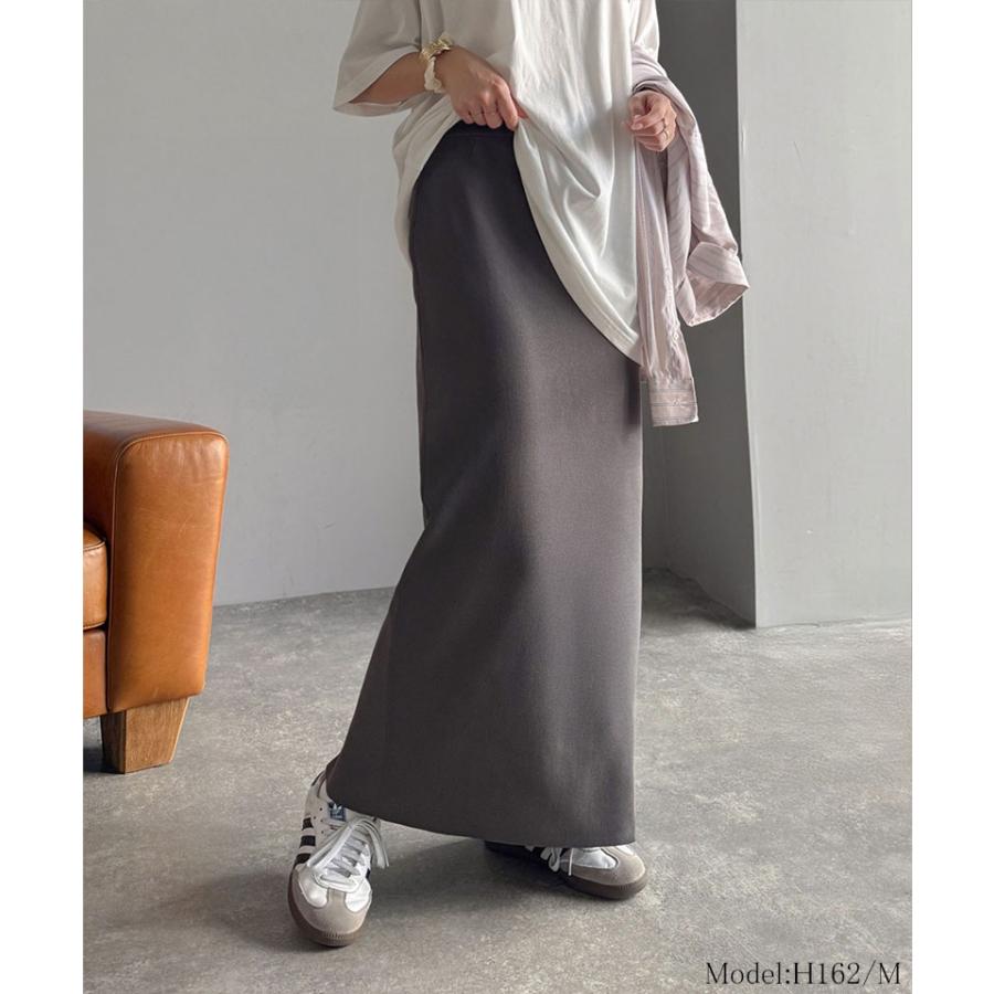 【 クラシカルエルフ classical elf 】 スカート ロング 秋冬 レディース ボトムス ピンタック スリット 位置 自由自在 マルチ WAY ニット ナロースカート | classicalelf | 07