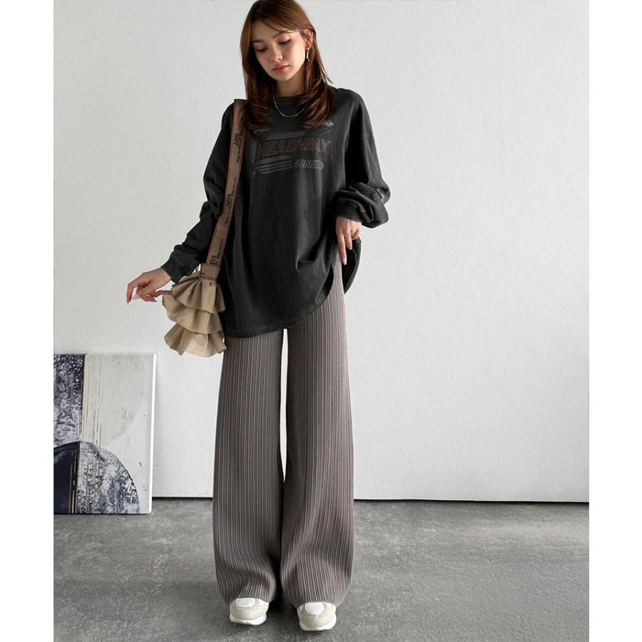 【 クラシカルエルフ classical elf 】ボトムス レディース 秋冬 パンツ 履き心地 楽ちん スッキリ 脚長魅せ ランダムリブ ニットパンツ ウエスト | classicalelf | 12