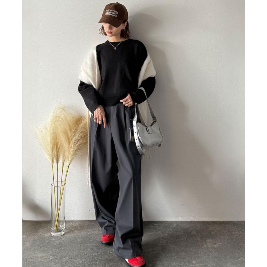 【 クラシカルエルフ classical elf 】ニット レディース 長袖 トップス レディース ゆったりなのに上品 キチンと見え ミラノ リブ 袖先 ゴールド ボタン | classicalelf | 07