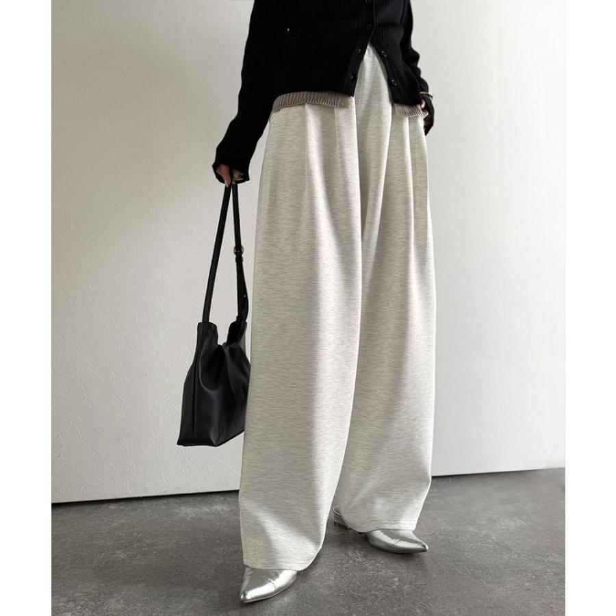【 クラシカルエルフ classical elf 】ボトムス レディース 秋冬 パンツ 3タック コクーン シルエット ダンボール 素材 ワイドパンツ ウエスト ゴム | classicalelf | 13
