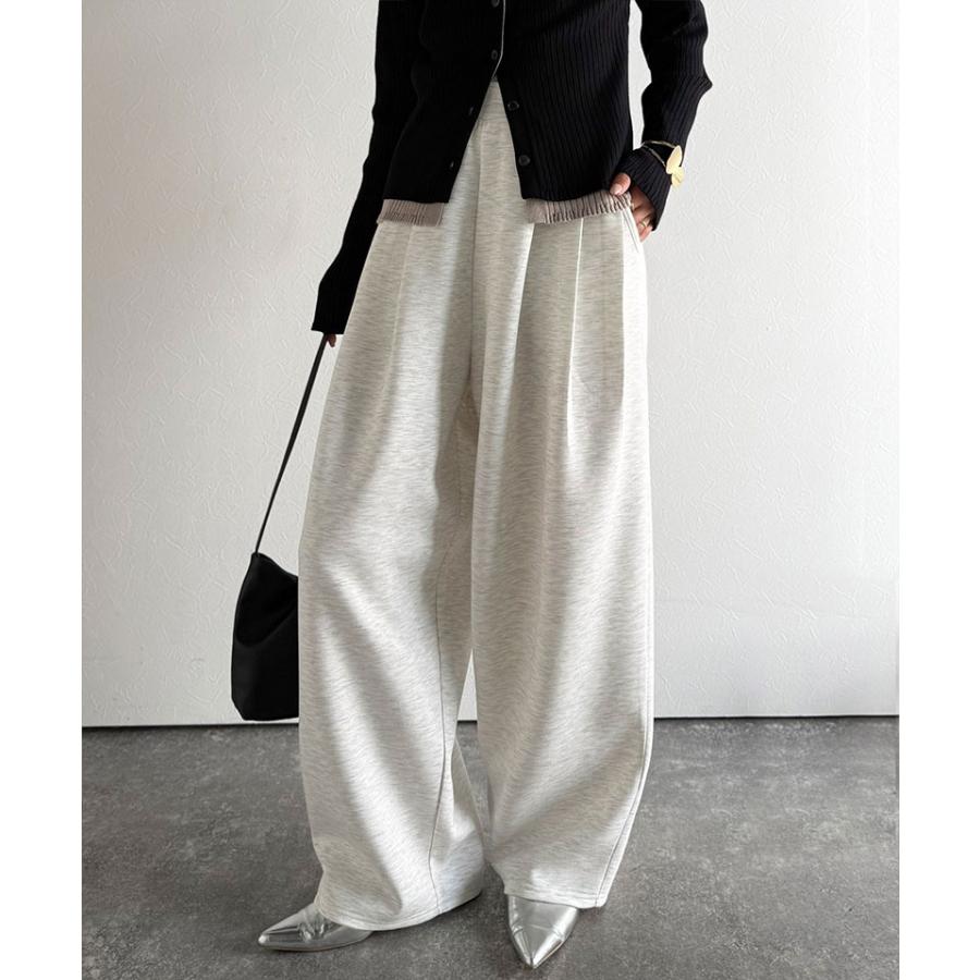 【 クラシカルエルフ classical elf 】ボトムス レディース 秋冬 パンツ 3タック コクーン シルエット ダンボール 素材 ワイドパンツ ウエスト ゴム | classicalelf | 14