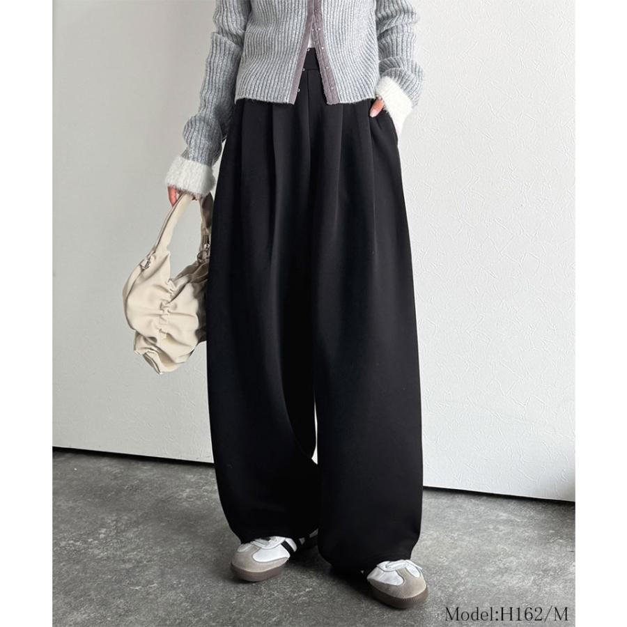 【 クラシカルエルフ classical elf 】ボトムス レディース 秋冬 パンツ 3タック コクーン シルエット ダンボール 素材 ワイドパンツ ウエスト ゴム | classicalelf | 02