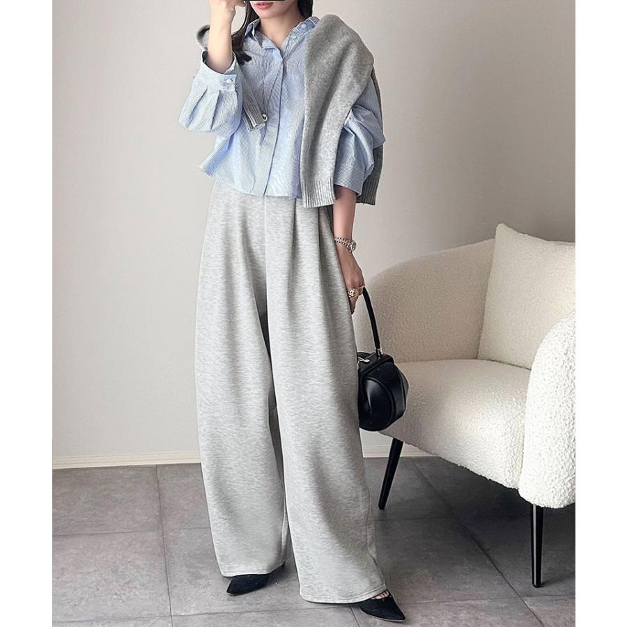 【 クラシカルエルフ classical elf 】ボトムス レディース 秋冬 パンツ 3タック コクーン シルエット ダンボール 素材 ワイドパンツ ウエスト ゴム | classicalelf | 09