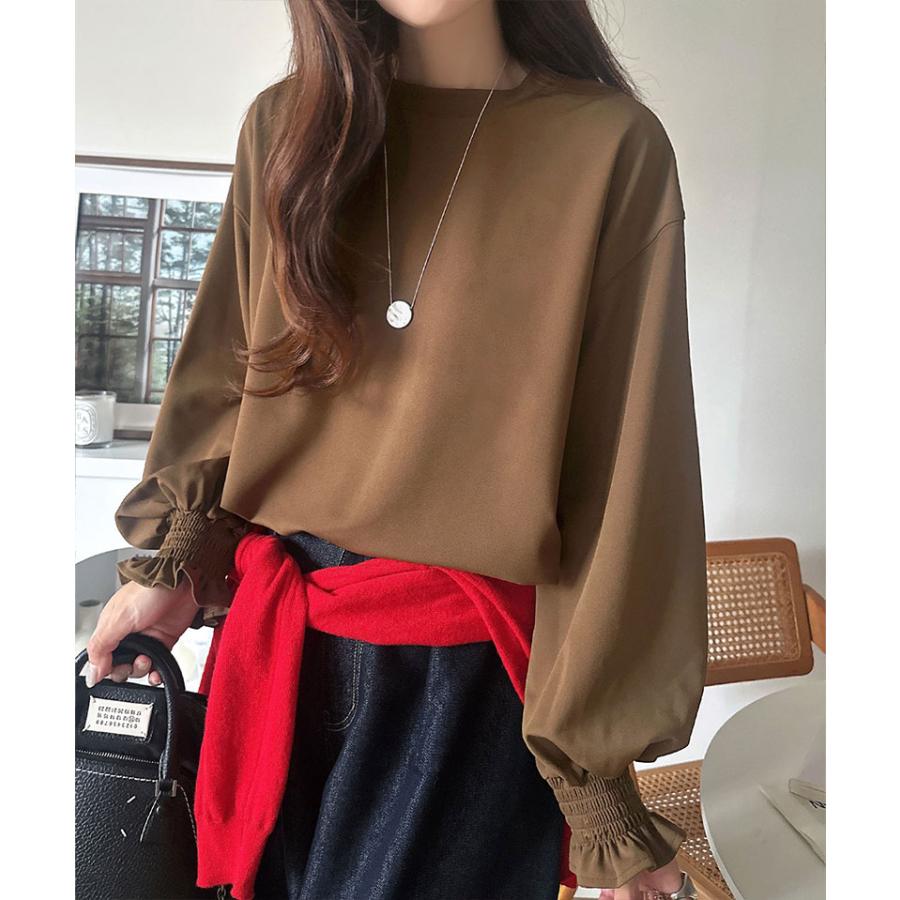 【 クラシカルエルフ classical elf 】トップス ブラウス レディース おしゃれ ニュアンスカラー キャンディ スリーブ カットジョーゼット シャツ 長袖 | classicalelf | 11
