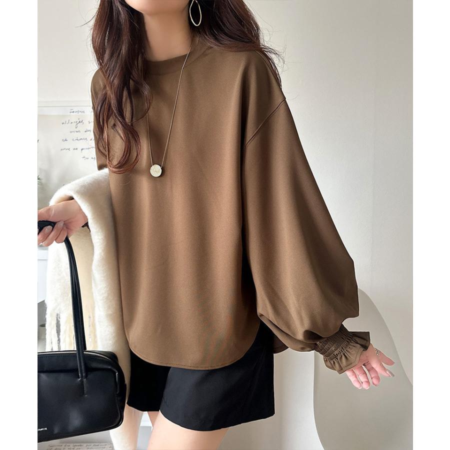 【 クラシカルエルフ classical elf 】トップス ブラウス レディース おしゃれ ニュアンスカラー キャンディ スリーブ カットジョーゼット シャツ 長袖 | classicalelf | 12